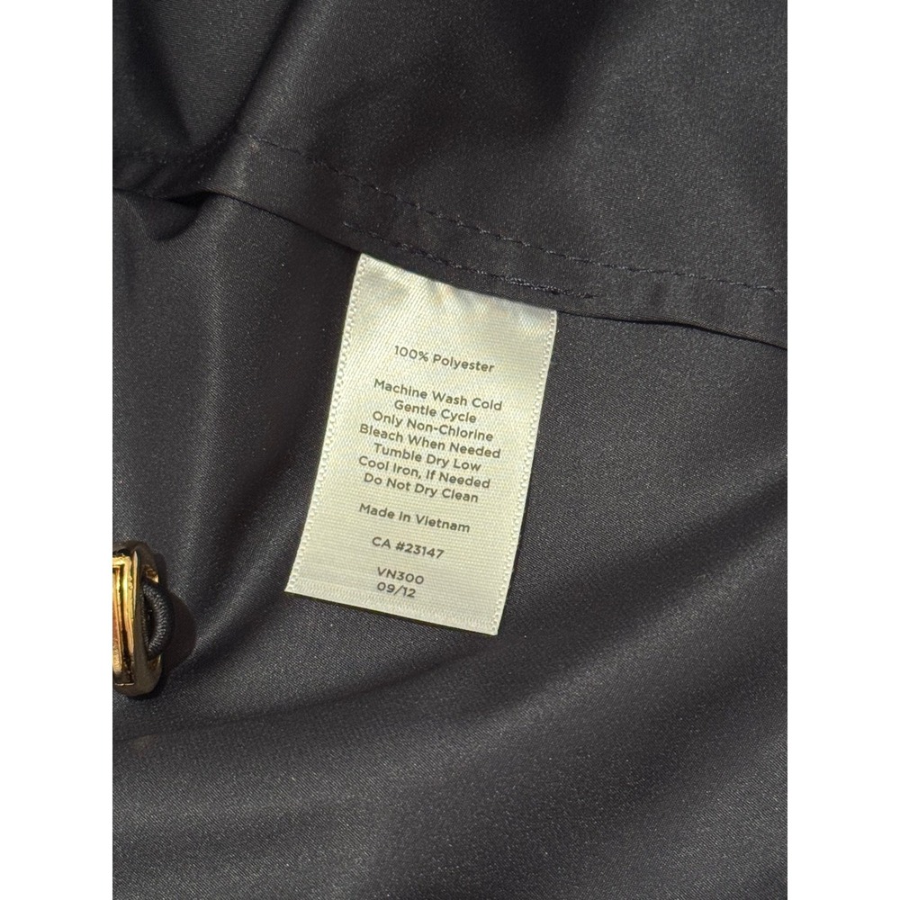 Talbots Petites Dark Navy Hooded Utility Anorak Jacket Women's 14P Lightweight - Picture 11 of 11